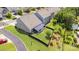 Aerial view of a home showcasing a well-manicured lawn, fenced backyard, and patio area in a Gathering-friendly neighborhood at 126 W Morehouse Ave, Mooresville, NC 28117