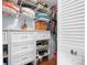 Organized walk-in closet with custom shelving and ample storage space at 1489 L R Schronce Ln, Iron Station, NC 28080