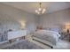 Stylish bedroom features unique wall designs, modern decor and warm ambiance at 17537 Caddy Ct, Charlotte, NC 28278