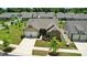Beautiful aerial view of a suburban home with a well-maintained lawn and a two-car garage at 231 Cotton Ridge Pl, Rock Hill, SC 29730