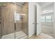 Contemporary shower room boasting sleek tiles, glass enclosure, and modern fixtures at 231 Cotton Ridge Pl, Rock Hill, SC 29730