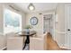 Cozy breakfast nook with natural light, a round table, and comfortable seating at 3304 Chilham Pl, Charlotte, NC 28226