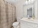 Clean bathroom with a shower-tub combo and a white vanity at 4261 Coachwhip Ave, Lancaster, SC 29720
