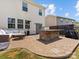 Spacious outdoor patio with a built-in brick bar and comfortable seating area at 4261 Coachwhip Ave, Lancaster, SC 29720