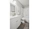 Bathroom with white vanity, a shower and tub combo, and a modern mirror at 432 English Ivy Ct, Fort Mill, SC 29715