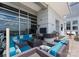 Large outdoor patio with seating and grill with panoramic city views at 435 S Tryon St # 907, Charlotte, NC 28202