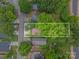 Aerial view of a home and its surrounding property with mature trees at 4510 Wildwood Ave, Charlotte, NC 28208