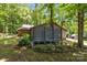 Backyard deck area offering a relaxing retreat with privacy and surrounded by trees at 498 Glory Ct, Fort Mill, SC 29715