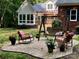 Lush backyard with a patio, swing set, and comfortable seating, perfect for outdoor relaxation and entertaining at 7408 Mockingbird Ln, Waxhaw, NC 28173