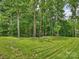 Lush backyard with manicured lawn and mature trees providing privacy at 822 River Oaks Ln, Charlotte, NC 28226