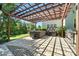 Secluded backyard featuring a pergola, built-in grill, and a relaxing hot tub at 8427 Penton Pl, Harrisburg, NC 28075