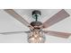 Close up of the decorative ceiling fan with crystal embellishments at 1010 Oneil Dr, Monroe, NC 28112