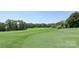 Scenic view of the well-maintained golf course with lush greens and mature trees in the background at 10121 Edgecliff Rd, Huntersville, NC 28078