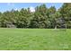 Open sports field with soccer goals, surrounded by trees, and well-maintained grass at 10121 Edgecliff Rd, Huntersville, NC 28078