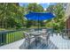 Inviting deck with outdoor dining area, comfortable seating, and lush greenery for relaxing outdoor gatherings at 1069 Westlake Dr, Kannapolis, NC 28081