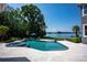 Beautiful pool and spa overlooking the lake at 175 Rehoboth Ln, Mooresville, NC 28117