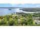 Aerial view of golf course with lake views at 177 Yadkin Falls Rd, New London, NC 28127