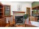 Close up of the fireplace in the office at 177 Yadkin Falls Rd, New London, NC 28127