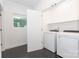 Convenient laundry room with modern washer and dryer and a window for natural light at 2107 W Trade St, Charlotte, NC 28216