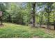 Tranquil backyard featuring a grassy lawn extending to a serene waterfront with mature trees and natural vegetation at 4412 Dobys Bridge Rd, Fort Mill, SC 29707