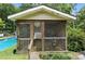 Charming screened pool house offering a cozy retreat, near a refreshing pool at 4412 Dobys Bridge Rd, Fort Mill, SC 29707