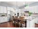 Spacious kitchen featuring white cabinets, stainless steel appliances, granite countertops and large kitchen island at 5042 Alston Dr, Lancaster, SC 29720
