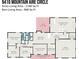 Floor plan highlighting the layout of the home, including bedrooms, bathrooms, living areas, and garage at 9410 Mountain Aire Cir, Charlotte, NC 28214