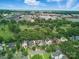 Aerial view of a neighborhood featuring well-maintained homes and lush green trees at 1228 Rising Oak Dr, Charlotte, NC 28206