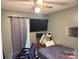 Bedroom with a large window and ceiling fan at 1250 Landsdowne Dr, Conover, NC 28613