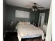 Main bedroom featuring an ensuite and ceiling fan at 1250 Landsdowne Dr, Conover, NC 28613