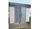 Outdoor storage shed with a lock; great for storing yard tools and equipment outside of the main home at 1314 Hathcock Ave, Albemarle, NC 28001