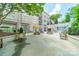 An inviting courtyard featuring picnic tables with colorful umbrellas and benches for relaxing at 1315 East Blvd # 327, Charlotte, NC 28203