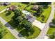Gorgeous aerial view of neighborhood, showcasing lush greenery, mature trees, and swimming pool at 1958 Cameron Heights Cir, Denver, NC 28037
