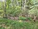 View of a fenced in garden area with rich soil and new growth of plants at 209 Falcon Dr, Concord, NC 28025