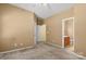 Spacious bedroom with neutral walls leading into an ensuite bathroom for added convenience at 212 Township Dr, Fort Mill, SC 29715