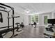 Finished basement room set up as a gym at 6016 Graburns Ford Dr, Charlotte, NC 28269