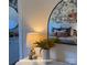 Charming bedroom with floral wallpaper and stylish decor at 732 Falling Oak Aly # 22, Huntersville, NC 28078