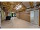 Unfinished basement area perfect for storage or workshop with shelving at 8900 Cumbria Ct, Huntersville, NC 28078