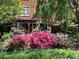 Well-maintained landscaping with vibrant azaleas and lush greenery framing the home at 8900 Cumbria Ct, Huntersville, NC 28078