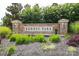 Stone entrance sign for Roddey Park beautifully landscaped with flowers and shrubbery, creating a welcoming first impression at 903 Von Buren Blvd, Rock Hill, SC 29730