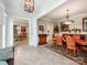 Elegant dining room with traditional decor, chandelier, and view of adjacent rooms at 9730 White Frost Rd, Charlotte, NC 28277