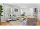 Bright living space showcases hardwood floors, paneled walls, large windows, and stylish decor at 1024 Regency Dr, Charlotte, NC 28211