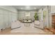 Cozy living room with elegant wall paneling, neutral furniture, and natural light from two windows at 1024 Regency Dr, Charlotte, NC 28211