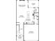 Detailed first floor plan showcasing the open layout, kitchen, and garage at 1221 Margo Mannor Dr, Fort Mill, SC 29708