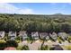 An aerial view showing a well-maintained neighborhood and a lush tree line in the distance at 2532 Blue Moss Dr, Dallas, NC 28034