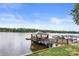 Beautiful waterfront home featuring a lovely covered dock on a picturesque lake at 360 Lake Landing Dr, Salisbury, NC 28146