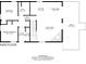 Detailed first floor plan showcasing the layout of the living room, kitchen, bedrooms, and deck at 360 Lake Landing Dr, Salisbury, NC 28146