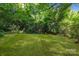 Lush backyard with mature trees and healthy lawn at 4413 Tillman Rd, Charlotte, NC 28208