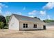 New home construction backyard with space for lawn and landscaping at 4472 Pebblebrook Sw Cir, Concord, NC 28027