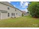 Large backyard with a green lawn, mature trees, and plenty of space at 516 Cool Creek Dr, Rock Hill, SC 29732